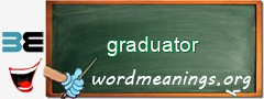 WordMeaning blackboard for graduator